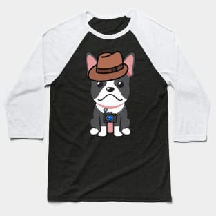 Funny french bulldog is holding a camera Baseball T-Shirt